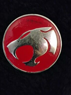 ThunderCats Red Enamel Belt Buckle- Silver Logo